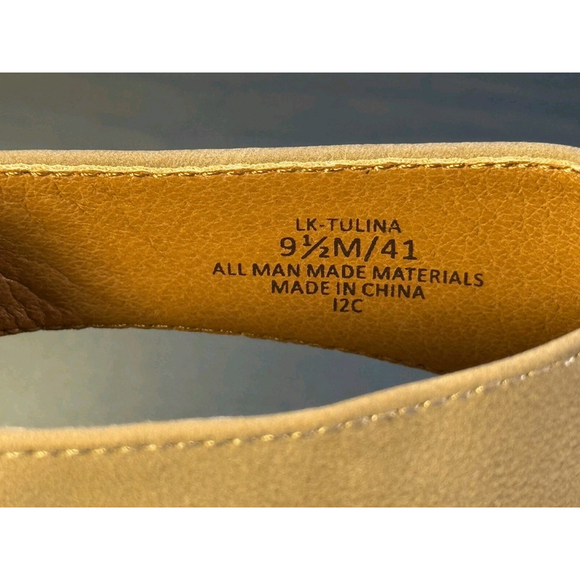 Lucky Brand Strappy Braided Caged Block Heels Sandals 9.5 M TAUPE - Picture 12 of 14